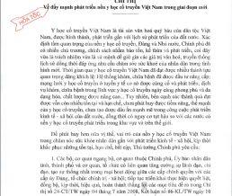 CHỈ THỊ 25/CT-TTg NGÀY 15/09/2025 CỦA THỦ TƯỚNG CHÍNH PHỦ