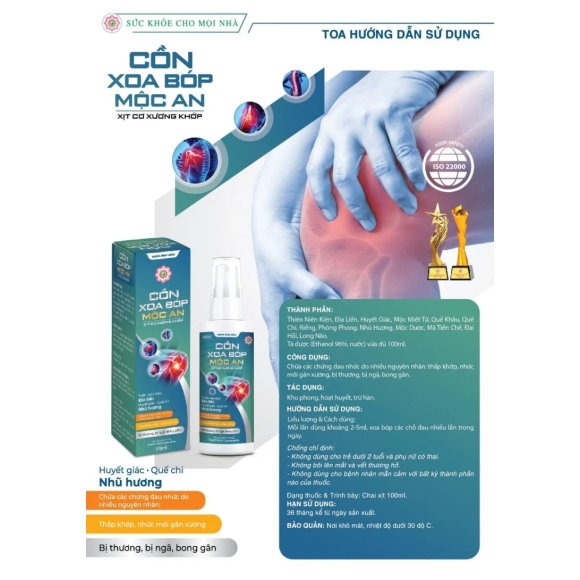 CỒN XOA BÓP MỘC AN