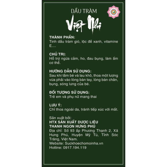 DẦU TRÀM VIỆT NHI